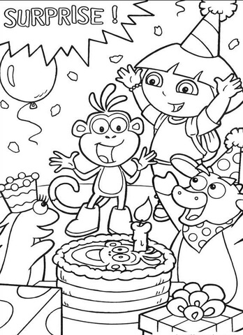 Surprise!  Coloring page