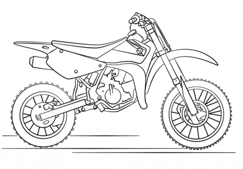 Suzuki Dirt Bike Coloring page