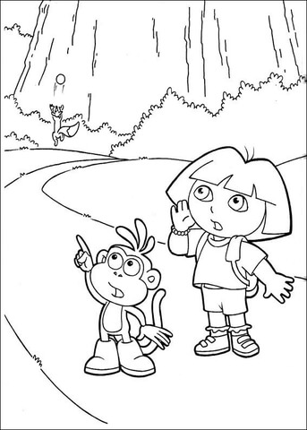 Swiper Took The Ball  Coloring page