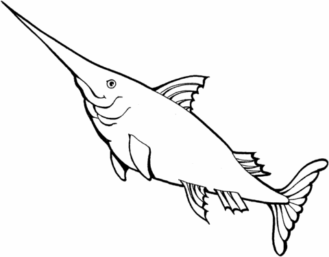 Swordfish 3 Coloring page