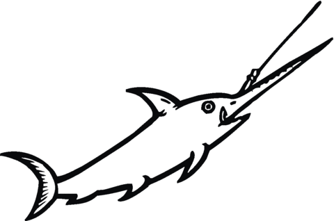 Swordfish 4 Coloring page