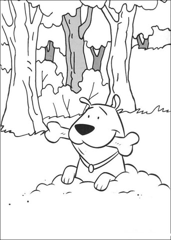 T Bone likes a Bone  Coloring page