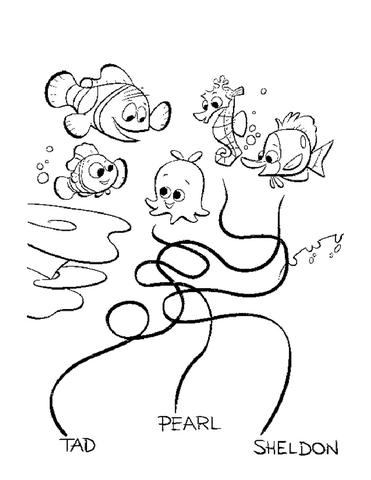 Tad, Pearl, Sheldon  Coloring page