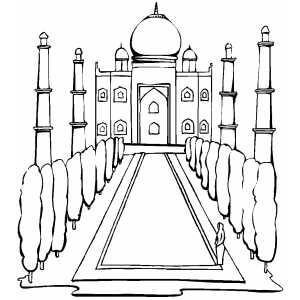 Taj Mahal In India  Coloring page