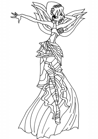 Tecna Harmonix Coloring page