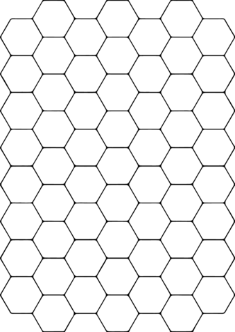 Tessellation with Hexagon Coloring page