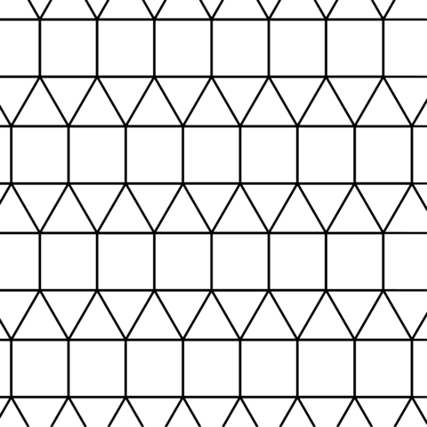 Tessellation with Triangle and Square Coloring page