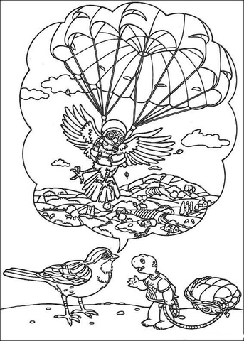 That Bird Tells Story To Franklin  Coloring page