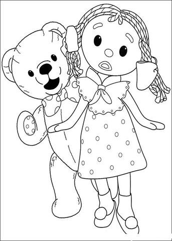 Teddy and Looby Loo Coloring page