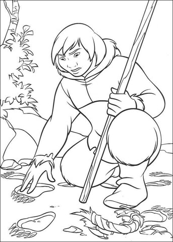 Denahi Found A Foot Print  Coloring page