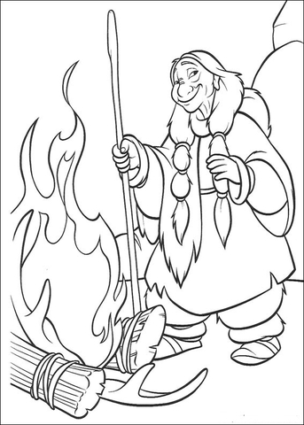 Tribal fire Coloring page