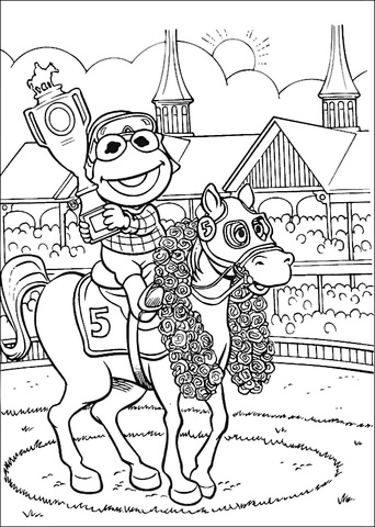 Baby Kermit is a Winner Coloring page