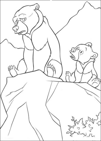 Kenai and Koda Coloring page