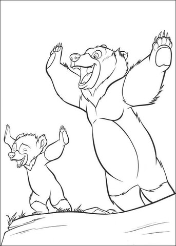 The Bear And The Little One  Coloring page