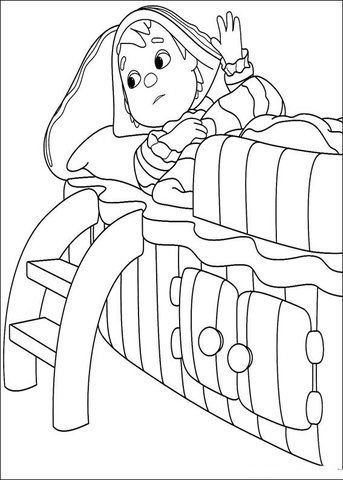 Andy Pandy Is Sick  Coloring page