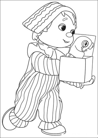 Andy child Is Holding his Toy  Coloring page