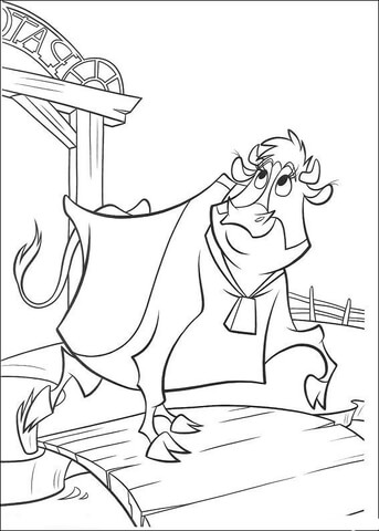 Maggie Cow Coloring page