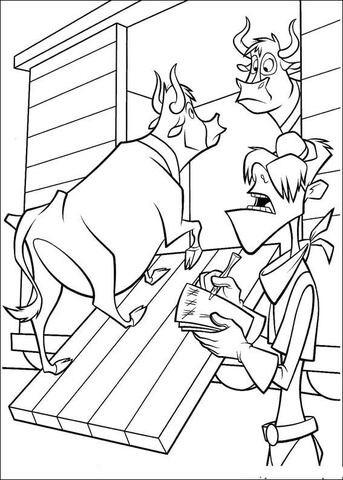 Cows should go in the truck Coloring page