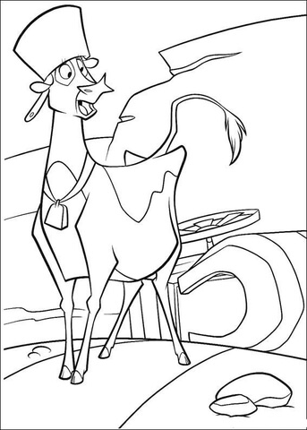 The Cow Is Walking On The Street  Coloring page