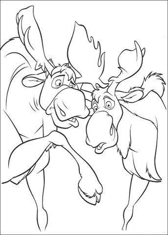 Two Moose  Coloring page