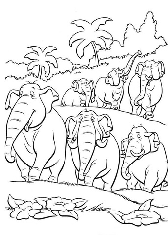 The Indian Elephant  Coloring page