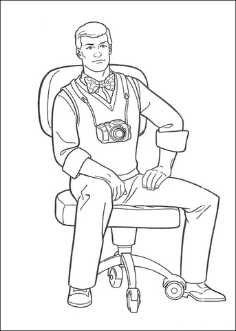 Jimmy Olsen, photographer of the Daily Planet  Coloring page