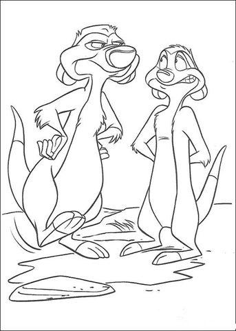 Meerkats Coloring page