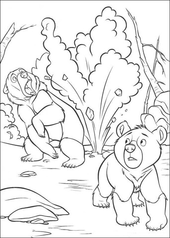 The Mountain Explode  Coloring page