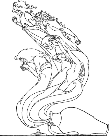 The Troubles from Pandora's Jar Coloring page