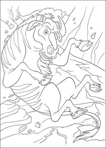 The Wildebeest Is Falling Down  Coloring page