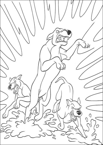 The Wolves Coloring page