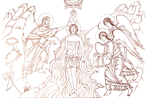 Theophany Coloring page