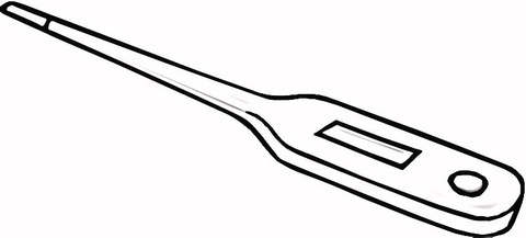 Thermometer  Coloring page