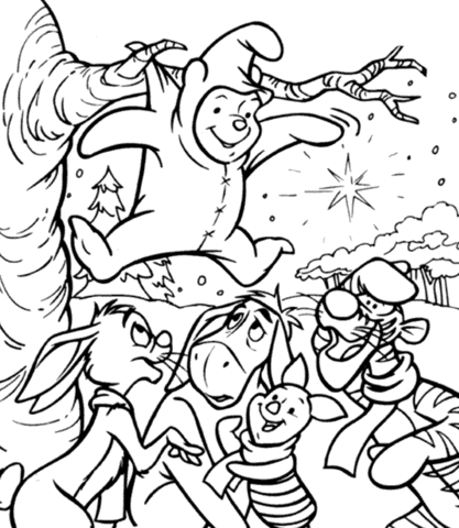 Look At Pooh!  Coloring page