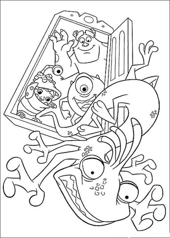 Scaring Randall Boggs  Coloring page