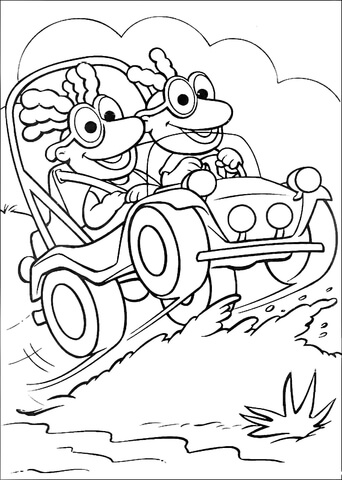 Baby Scooter and Skeeter Coloring page