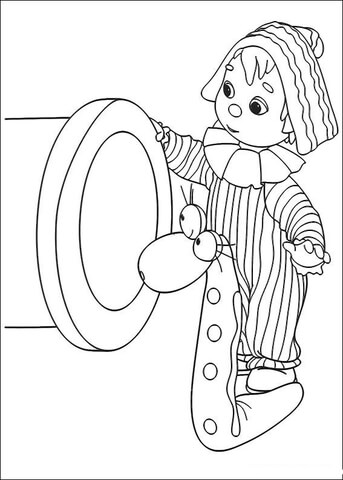 Andy Pandy and the snake want to play Coloring page