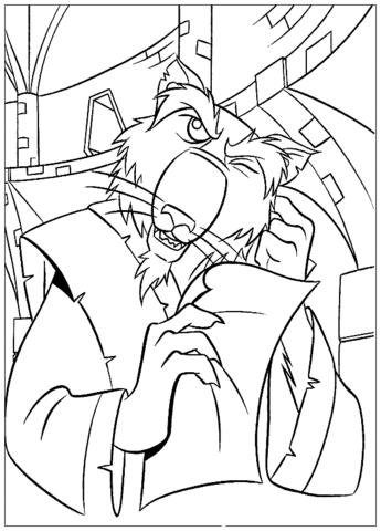 The Turtles' sensei Splinter Coloring page