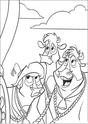 Three Cows  Coloring page