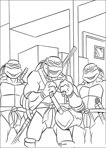 Teenage Mutant Ninja Turtles Coloring page