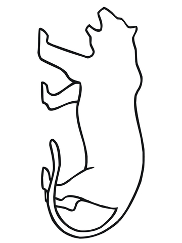 Tiger Outline Coloring page