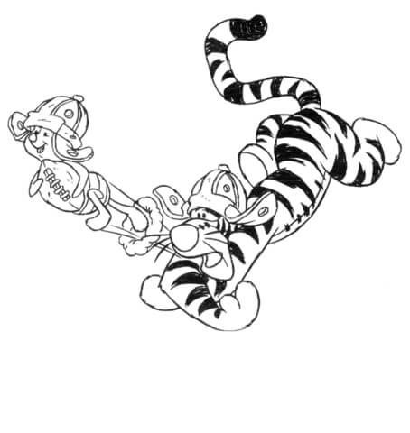 Tigger And Piglet  Coloring page