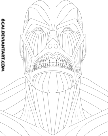 Titan from Attack on Titan Coloring page