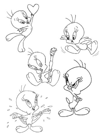 Tweety Looney Tunes Coloring page