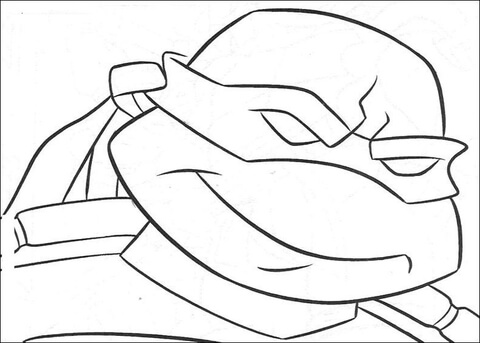 Ninja Turtle's Face Coloring page