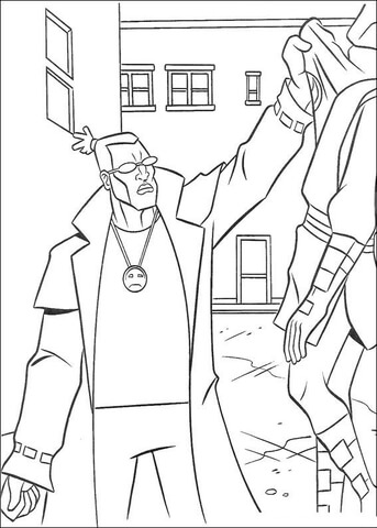 Agent bishop  Coloring page