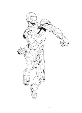 Tony is Iron Man  Coloring page