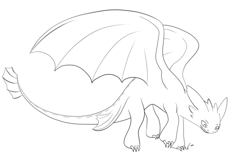 Toothless Coloring page