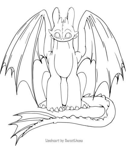 Toothless Coloring page