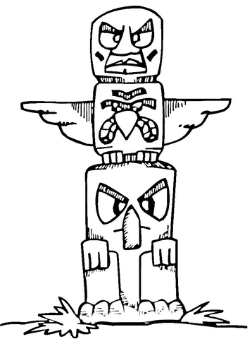 Totem Coloring page